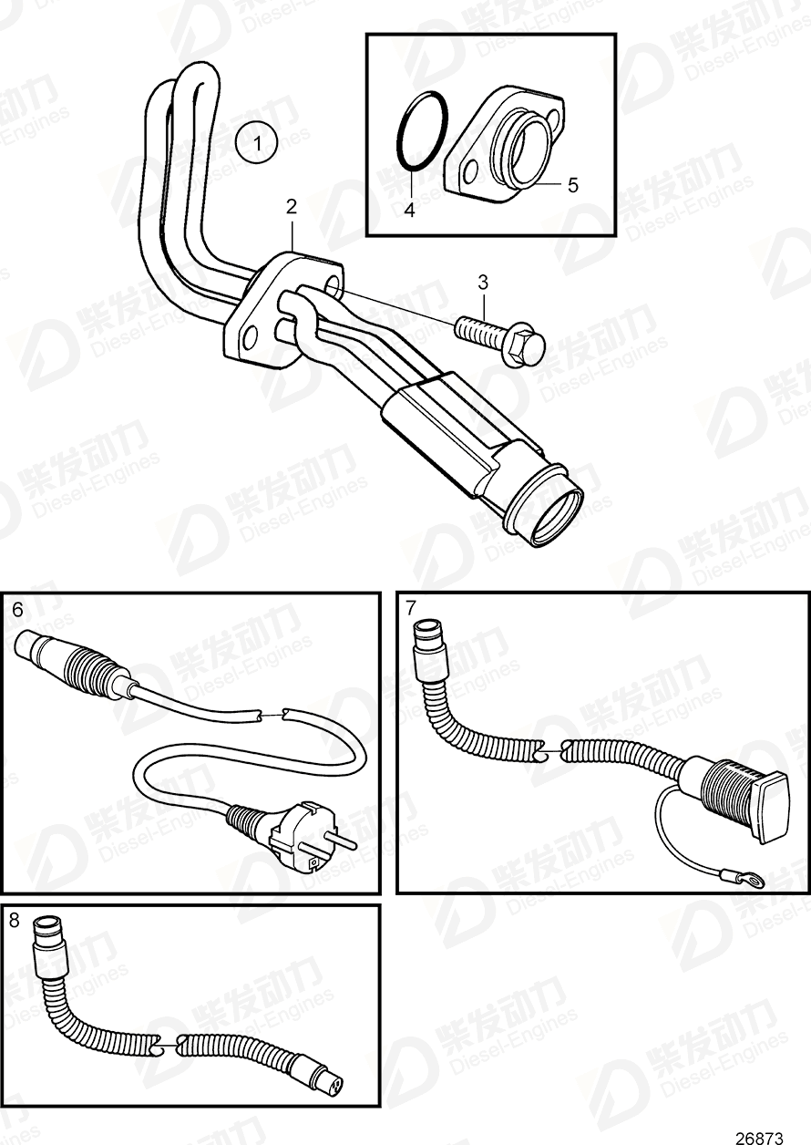 VOLVO De-carbonizing kit 21914900 Drawing